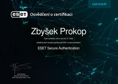 ESET Secure Authentication Zbyšek Prokop ESET Secure Authentication Zbyšek Prokop